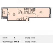 1-комнатная квартира площадью 49.8 кв.м, Ленинградский просп., 31 | цена 9 925 140 руб. | www.metrprice.ru