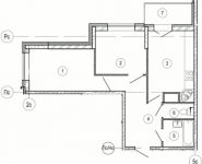 2-комнатная квартира площадью 53.9 кв.м, улица Игоря Мерлушкина, 1 | цена 5 170 338 руб. | www.metrprice.ru