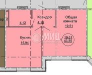 1-комнатная квартира площадью 45 кв.м, Горячева ул., 3 | цена 3 060 000 руб. | www.metrprice.ru