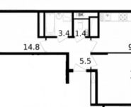 2-комнатная квартира площадью 54 кв.м, Колпакова ул., 44 | цена 4 368 600 руб. | www.metrprice.ru