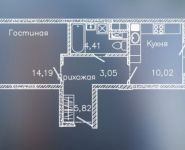 1-комнатная квартира площадью 44 кв.м, Митинская ул., 22 | цена 9 311 498 руб. | www.metrprice.ru