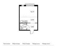 1-комнатная квартира площадью 27.47 кв.м, Складочная ул, 6к4 | цена 6 389 522 руб. | www.metrprice.ru