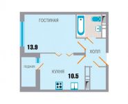 1-комнатная квартира площадью 35.6 кв.м, Рупасовский 2-й пер, 3 | цена 2 776 800 руб. | www.metrprice.ru