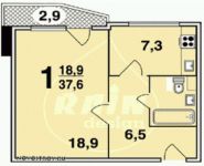 1-комнатная квартира площадью 39 кв.м, Балаклавский проспект, 3 | цена 8 500 000 руб. | www.metrprice.ru