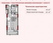 1-комнатная квартира площадью 25.1 кв.м,  | цена 2 600 000 руб. | www.metrprice.ru