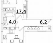 1-комнатная квартира площадью 38.5 кв.м, Строителей ул. | цена 2 136 750 руб. | www.metrprice.ru