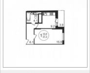 1-комнатная квартира площадью 37.3 кв.м, Колпакова, 44, корп.32 | цена 3 385 405 руб. | www.metrprice.ru