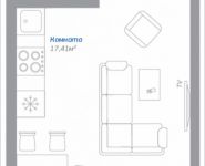 1-комнатная квартира площадью 26.33 кв.м, Новорязанское шоссе, 11, корп.11 | цена 2 076 910 руб. | www.metrprice.ru