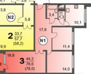 3-комнатная квартира площадью 0 кв.м, Борисовка ул., 20 | цена 7 349 000 руб. | www.metrprice.ru