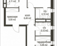 3-комнатная квартира площадью 113.91 кв.м, Усачёва, 12, корп.2.3 | цена 68 233 570 руб. | www.metrprice.ru