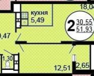 2-комнатная квартира площадью 52 кв.м, Московская ул., С1-2 | цена 4 000 000 руб. | www.metrprice.ru