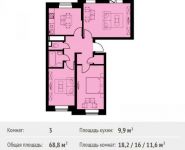 3-комнатная квартира площадью 0 кв.м, Транспортный пр., ВЛ3 | цена 6 012 680 руб. | www.metrprice.ru