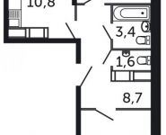 2-комнатная квартира площадью 54.9 кв.м, Северное шоссе, д.4 | цена 3 118 320 руб. | www.metrprice.ru