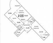 2-комнатная квартира площадью 84 кв.м, Народная ул., 23 | цена 5 078 196 руб. | www.metrprice.ru