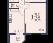 3-комнатная квартира площадью 79 кв.м,  | цена 4 424 560 руб. | www.metrprice.ru