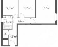 2-комнатная квартира площадью 52.8 кв.м, Вешняковская ул., 10 | цена 8 500 800 руб. | www.metrprice.ru