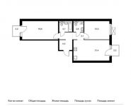 2-комнатная квартира площадью 70.1 кв.м, Боровское ш, 2Ак3 | цена 9 940 180 руб. | www.metrprice.ru