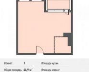 1-комнатная квартира площадью 43.1 кв.м, Новодмитровская ул., 5А | цена 6 554 240 руб. | www.metrprice.ru