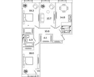3-комнатная квартира площадью 88.1 кв.м, Рязанский проспект, д.влд 2 | цена 13 826 149 руб. | www.metrprice.ru