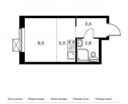 1-комнатная квартира площадью 19.9 кв.м, улица Борисовка, 18 | цена 2 752 170 руб. | www.metrprice.ru