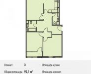 3-комнатная квартира площадью 92.1 кв.м, Ивановская ул., 1 | цена 7 460 100 руб. | www.metrprice.ru