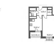 1-комнатная квартира площадью 40 кв.м, Софьи Ковалевской ул, 20 | цена 7 182 000 руб. | www.metrprice.ru