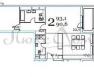 2-комнатная квартира площадью 93 кв.м в ЖК "Литератор", улица Льва Толстого, 23/7 | цена 100 750 000 руб. | www.metrprice.ru