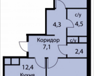 2-комнатная квартира площадью 64.8 кв.м, Триумфальная, 1 | цена 5 346 000 руб. | www.metrprice.ru