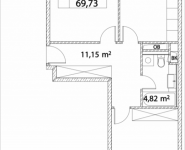 2-комнатная квартира площадью 69.73 кв.м, Лазоревый пр., 3 | цена 16 100 000 руб. | www.metrprice.ru