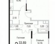 2-комнатная квартира площадью 58 кв.м, Барышевская Роща ул. | цена 4 889 925 руб. | www.metrprice.ru