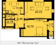 2-комнатная квартира площадью 63.51 кв.м, Московская, 1 | цена 4 420 435 руб. | www.metrprice.ru