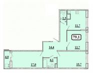 3-комнатная квартира площадью 79.1 кв.м, б-р Космонавтов, д. 8 | цена 6 605 243 руб. | www.metrprice.ru