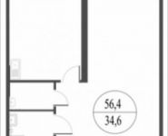 1-комнатная квартира площадью 56.4 кв.м, Ляпидевского ул., 1 | цена 7 309 800 руб. | www.metrprice.ru