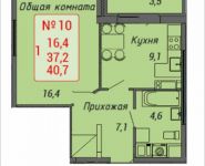 1-комнатная квартира площадью 40 кв.м, Ленинский проспект, 16 | цена 3 671 547 руб. | www.metrprice.ru