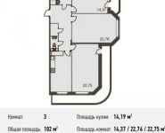 3-комнатная квартира площадью 102 кв.м, Можайское шоссе, 38 | цена 10 506 000 руб. | www.metrprice.ru