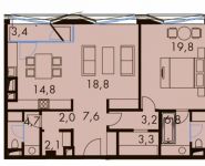 2-комнатная квартира площадью 88 кв.м, Садовническая ул., 31К1 | цена 45 411 186 руб. | www.metrprice.ru