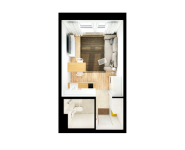 1-комнатная квартира площадью 19.8 кв.м,  | цена 3 201 660 руб. | www.metrprice.ru