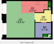 1-комнатная квартира площадью 28.6 кв.м, Адмирала Макарова, 10, корп.3 | цена 5 634 200 руб. | www.metrprice.ru