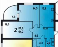 2-комнатная квартира площадью 64 кв.м, Мельникова пр-т, 3 | цена 7 350 000 руб. | www.metrprice.ru