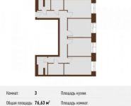3-комнатная квартира площадью 76.6 кв.м, Донецкая ул., 30С1 | цена 8 917 453 руб. | www.metrprice.ru