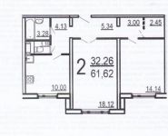 2-комнатная квартира площадью 62 кв.м, Осташковская ул., 15 | цена 10 600 000 руб. | www.metrprice.ru