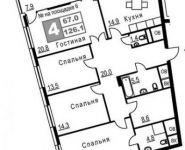 4-комнатная квартира площадью 126 кв.м, Электролитный пр., 16К5 | цена 27 224 611 руб. | www.metrprice.ru