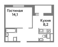 1-комнатная квартира площадью 35.6 кв.м, Троицкая ул. | цена 2 634 969 руб. | www.metrprice.ru