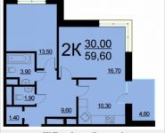 2-комнатная квартира площадью 59.6 кв.м, Внутренний проезд, 8, корп.3 | цена 13 022 600 руб. | www.metrprice.ru