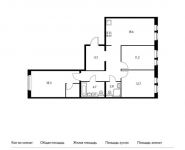 3-комнатная квартира площадью 86 кв.м, Сосенское п, Александры Монаховой ул, 96к2 | цена 8 557 000 руб. | www.metrprice.ru
