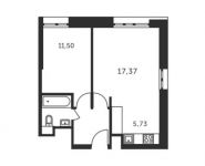 2-комнатная квартира площадью 42.8 кв.м,  | цена 5 190 427 руб. | www.metrprice.ru