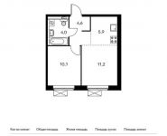 2-комнатная квартира площадью 35.8 кв.м,  | цена 4 815 100 руб. | www.metrprice.ru