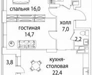 3-комнатная квартира площадью 70 кв.м, Юго-Восточный административный округ, район Лефортово, жилой квартал Символ, к4 | цена 14 128 800 руб. | www.metrprice.ru