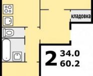 2-комнатная квартира площадью 60.2 кв.м, Кастанаевская ул., 53 | цена 12 500 000 руб. | www.metrprice.ru
