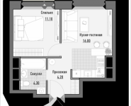 1-комнатная квартира площадью 36.34 кв.м, Сущёвский Вал, 49А | цена 9 760 000 руб. | www.metrprice.ru